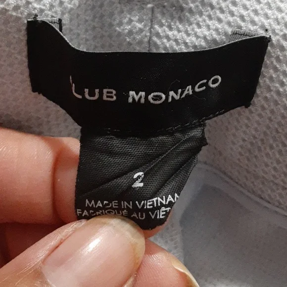 Club Monaco Light Blue Cropped Pants Pockets Women's Size 2 Preppy Beach - Picture 5 of 6